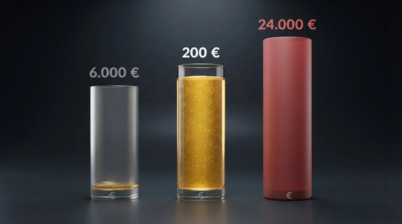 Ilustración conceptual de la diferencia entre bono bruto y saldo real tras aplicar el requisito de apuesta